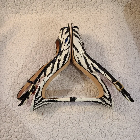 Kate Spade zebra print open-toe slingback heels - Picture 8 of 10